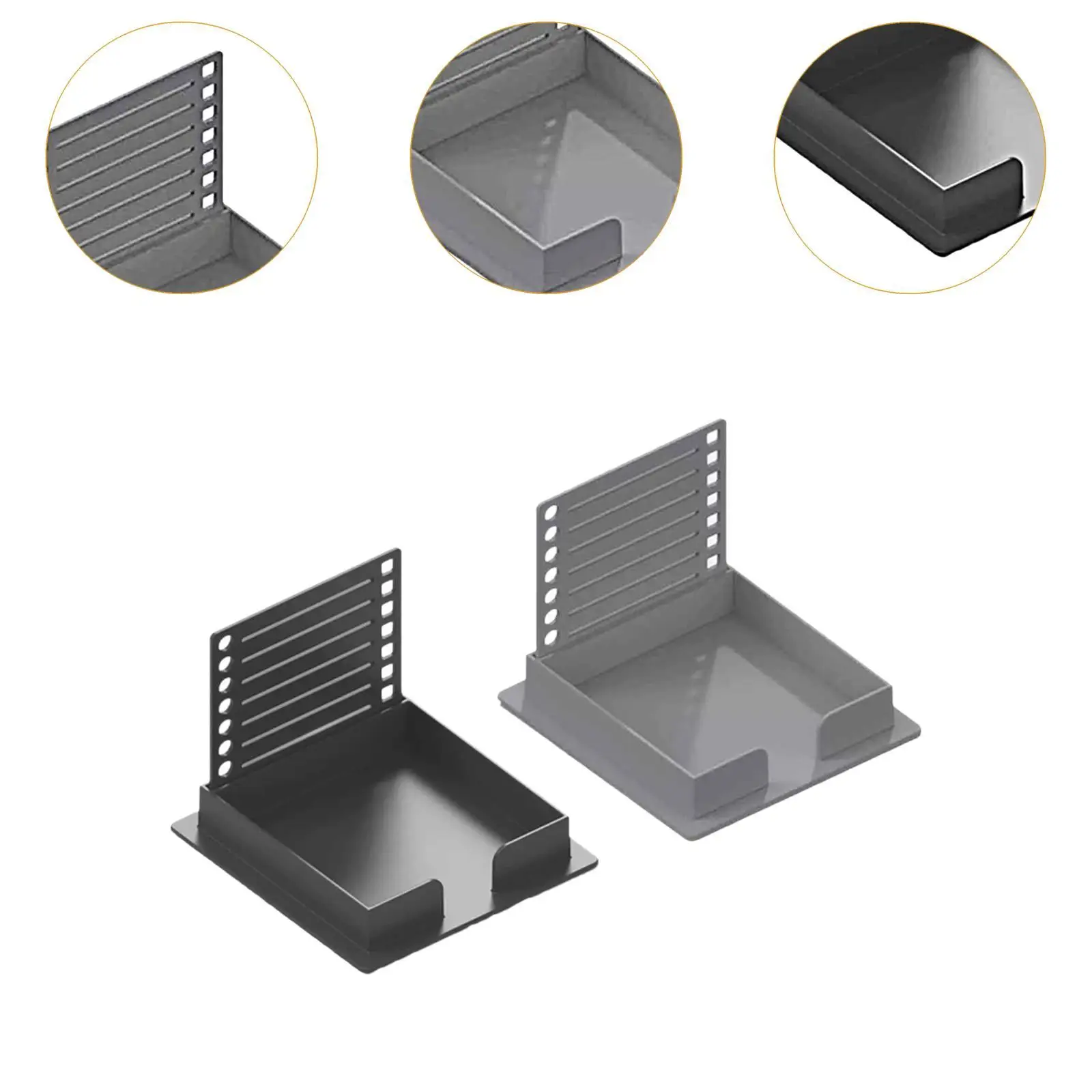 2x Sticky Notes Holder with Stencil Desktop Portable 3x3" Sticky Notepad Holder for School Classroom Office Supplies Home Dorm