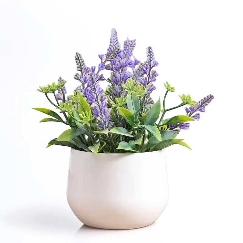 1pc- Simulation lavender pot,home decoration,office desktop decoration,realistic, plastic,housewarming gifts,artificial plant