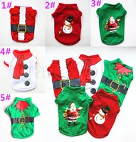 Christmas Pullover Hoodies Dog Clothes Pet Dog Cat Costume Shirt Sweater For Santa Snowman Belt Casual Clothes XS S M L DA065