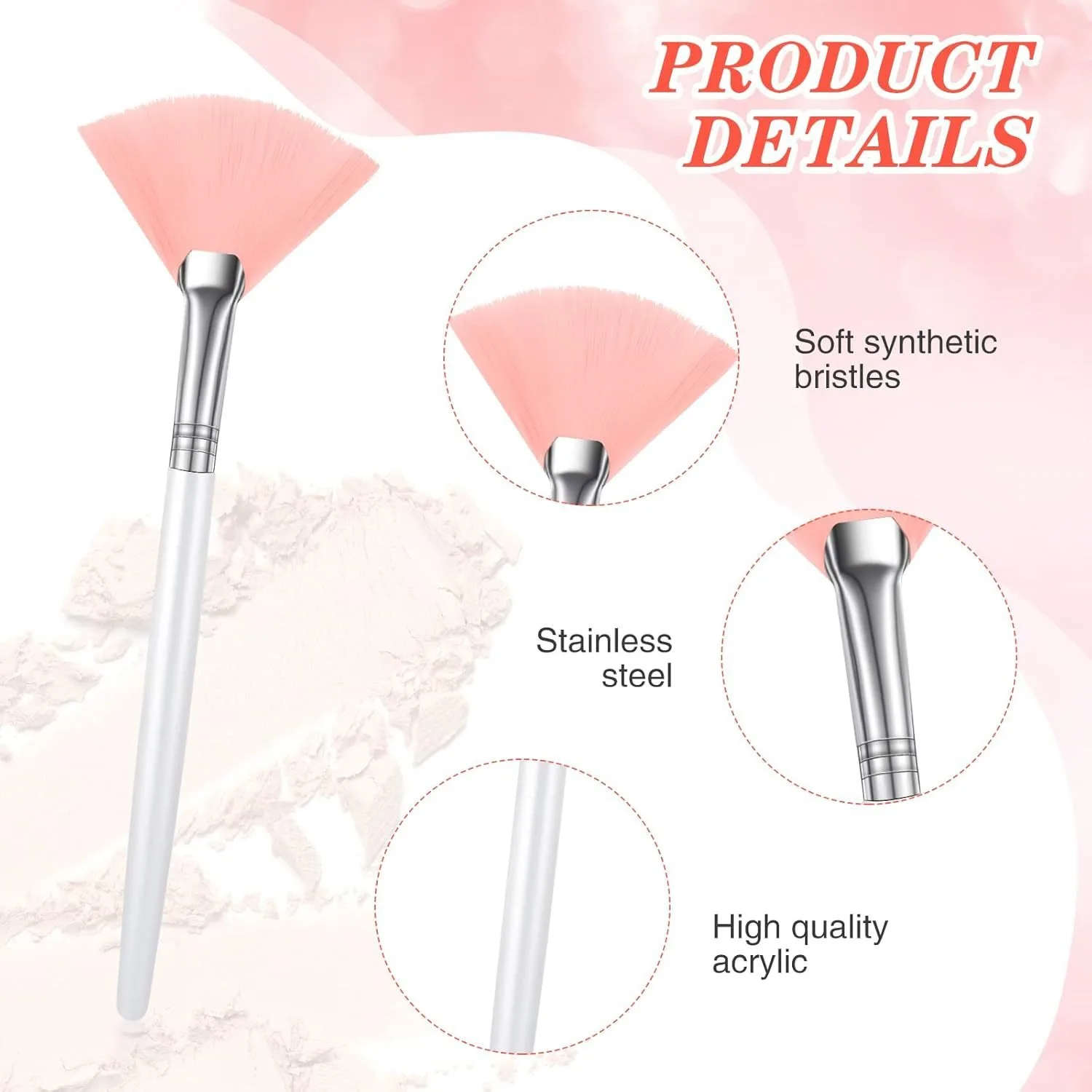 1pc diy macio ventilador escova máscara facial escovas aplicador de silicone para casca glicólica lama creme todos os tipos de pele ferramentas de maquiagem de beleza