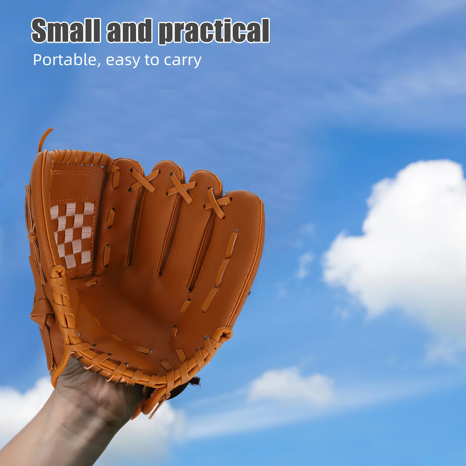 

1pc 10.5 Inch Baseball Gloves For Adults Yellow Thickened Pu Infield Glove Softball Pitcher Sports Training Team
