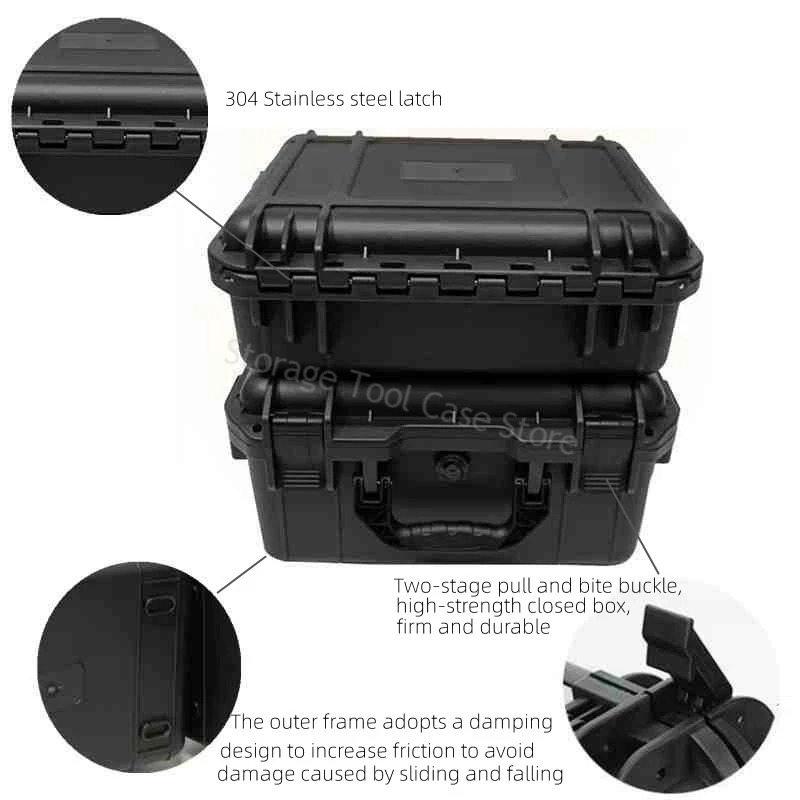 Tool box Hard Shell Carrying Case Portable Waterproof Safety Storage Box Impact Resistant Instrument Tool Box Hardware Toolbox