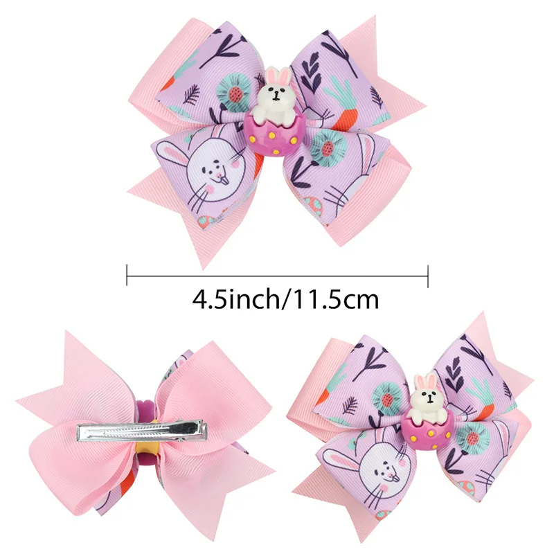 1pc Boutique Hair Bows Clip For Girls Cute Rabbit Chick Hair Clips Headware Kids Handmade Hairpin Barrettes Hair Accessories