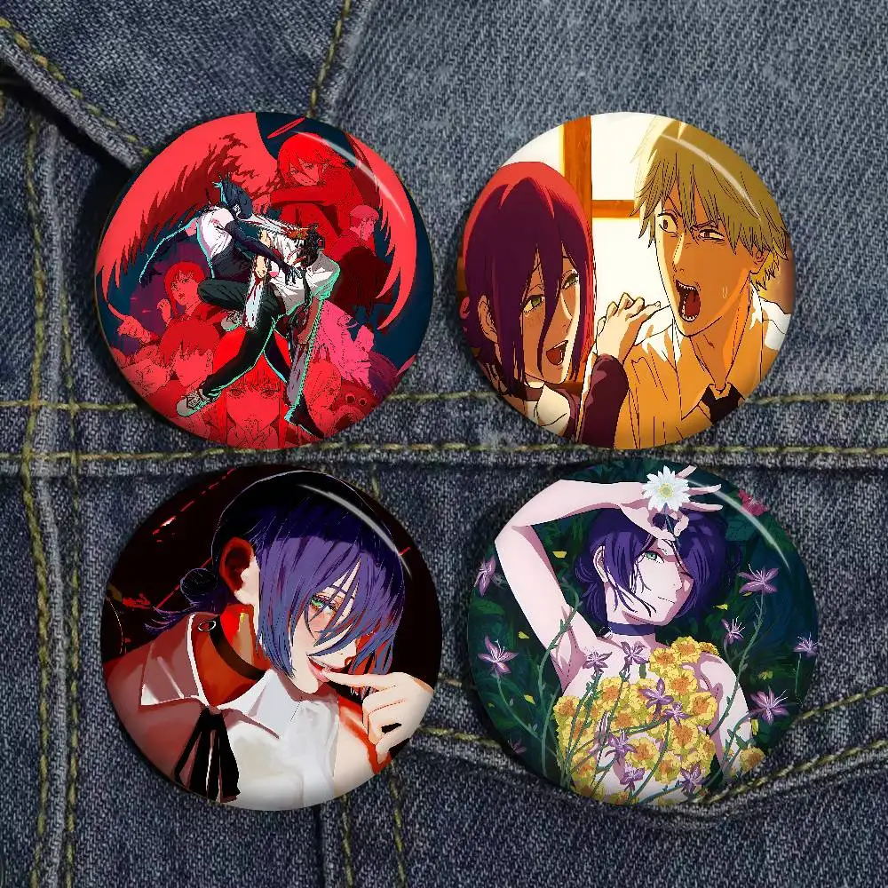 Anime Chainsaw Man The Movie Reze Arc Anime Brooches Cute Cartoon Badge Jacket Jeans Lapel Pin Gift Accessorie - Detail 1