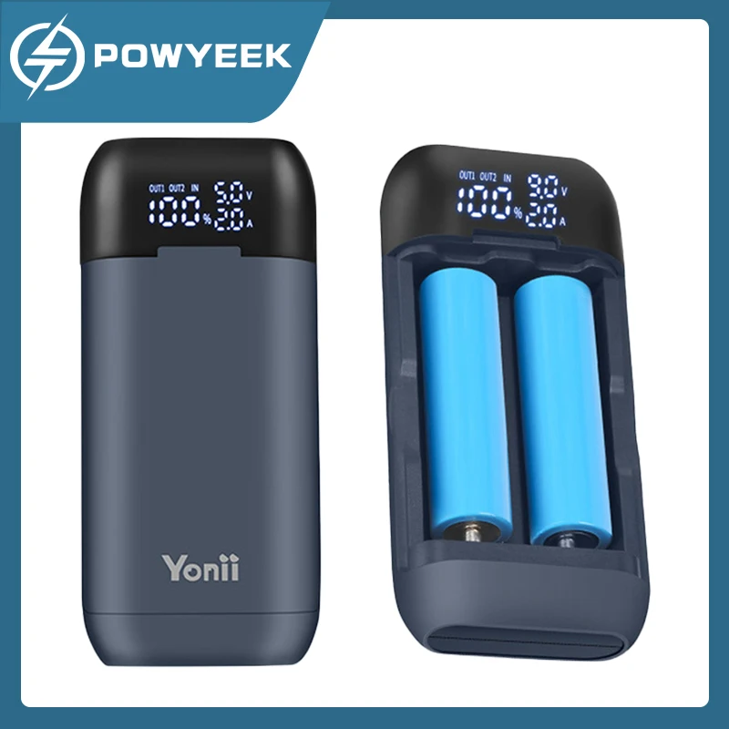 18650 etui na ładowarkę DIY Power Bank Box QC3.0 PD przenośne etui do szybkiego ładowania 18 W dla 18650 217000   Baterie litowe 20700