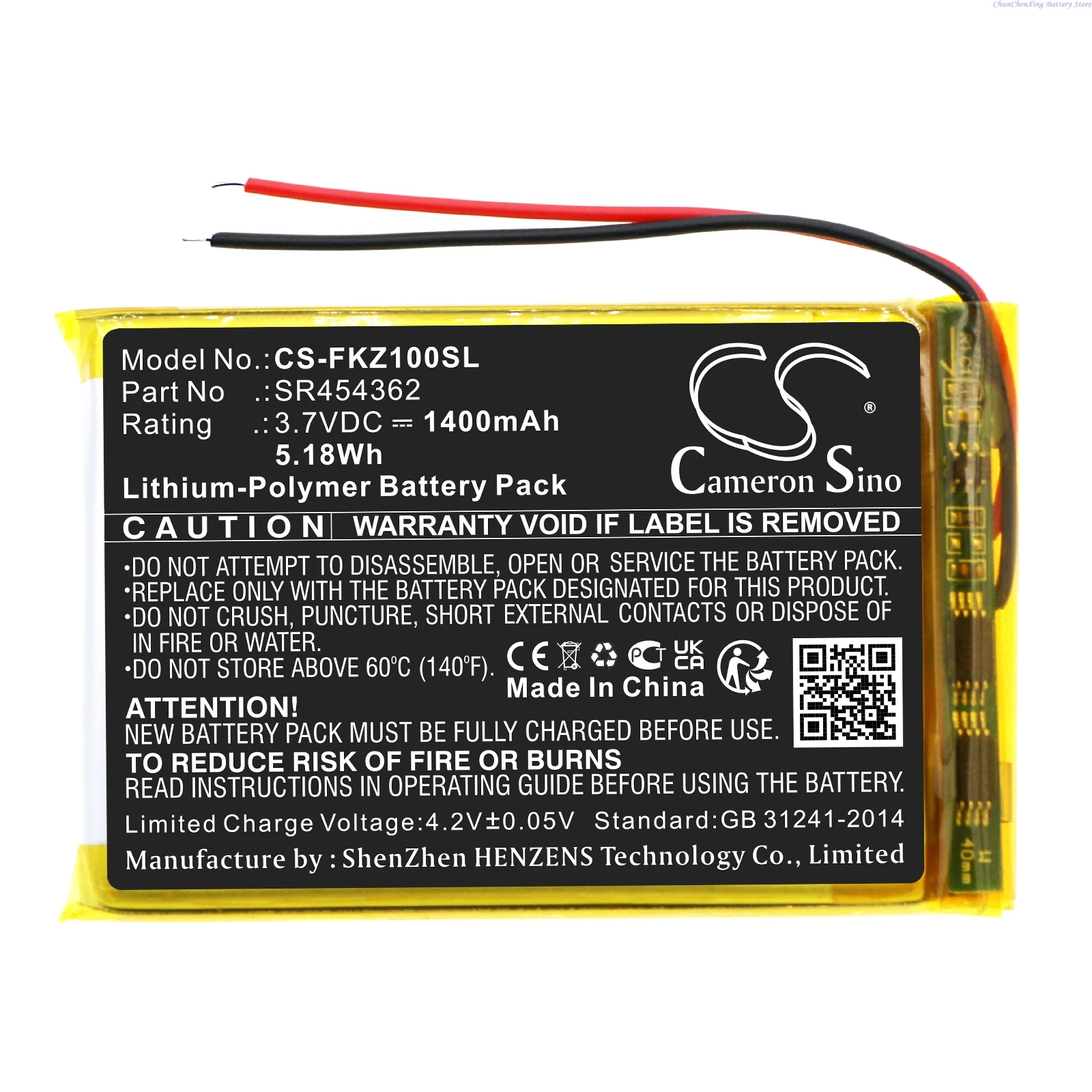 

Cameron Sino 3.7V 1400mAh GPS, Navigator Battery SR454362 for Falk FA Z10, NEO 620 LMU, NEO 640 LMU +TOOL