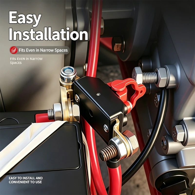 Motorcycle Battery Disconnect Switches Breaker with Copper Conductive Terminals and Plastic Housing for Parking Storage Maintena