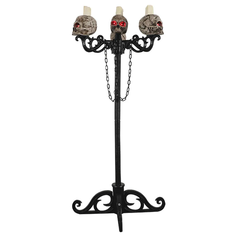 

Haunted room decoration party photography props horror personality skull floor chandelier candlestick