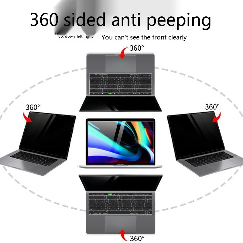 Vollflächig klebender Sichtschutz für MacBook 13-16 Zoll 360 ° Anti-Spionage-Film – Detail 1