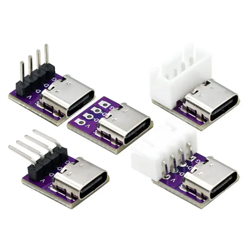 10-1000Pcs TYPE-C Female Base Test Board With Double-sided Forward And Reverse Insertion USB3.1 16P To 2.54 Power Adapter Board