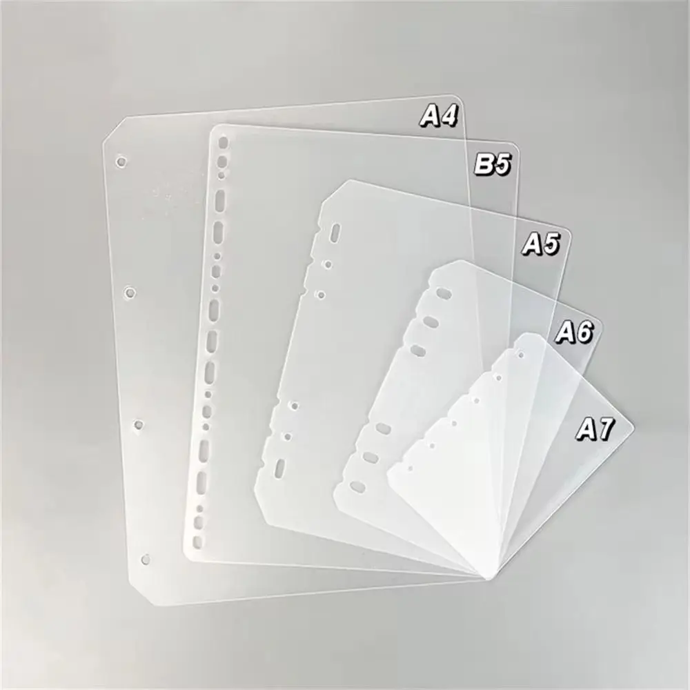 10Pcs A4 A5 A6 A7 Notebook Divider Matte Stationery Accessories Inner Paper Separator Universal PP Binder Organizer Baffle view 3