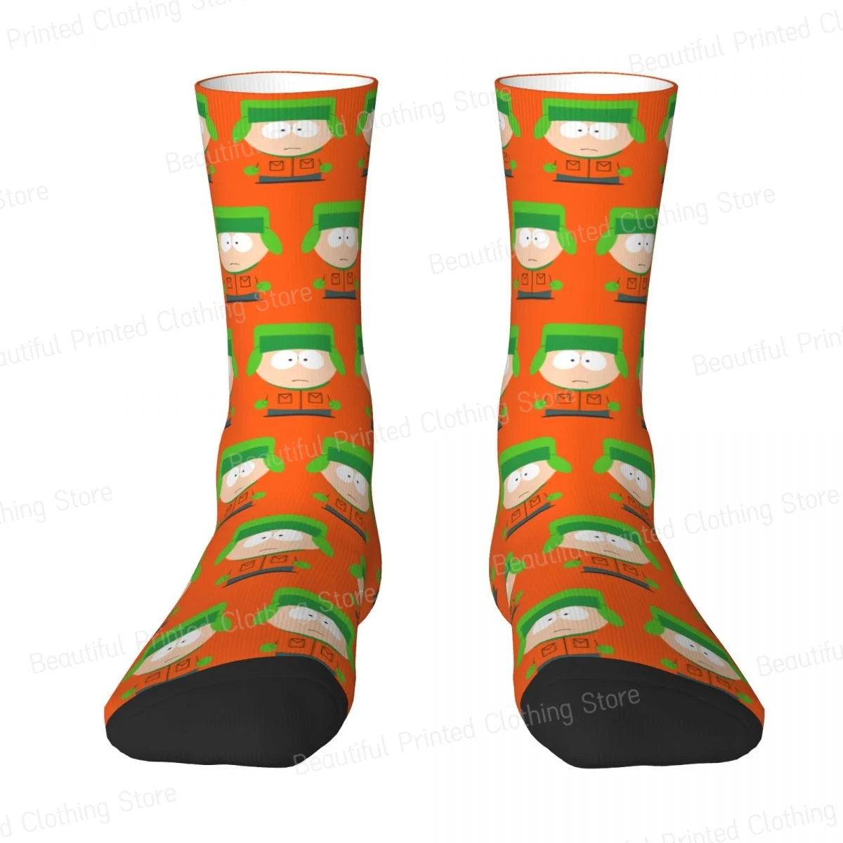 S-southpark Theme Black Unique Kyle Broflovski Men Women Round neck Socks Cycling Novelty Four Seasons Stockings Gift