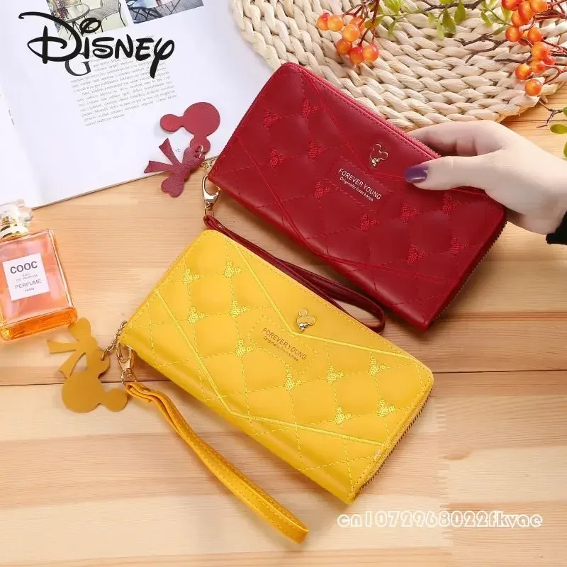 Disney Mickey Women\'s Wallet Fashion High Quality Simple Zipper Long Handbag Multi-functional Multi-card Storage Zero Wallet