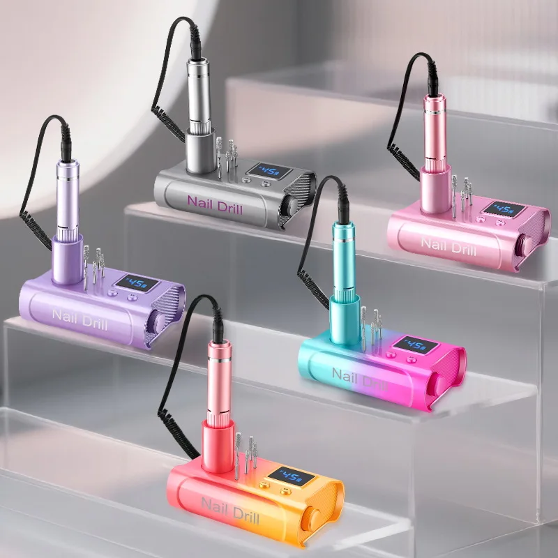 

Новая профессиональная электрическая дрель для ногтей 45000 об/мин, перезаряжаемая портативная шлифовальная машинка для ногтей, пилочка для гелевых ногтей, инструменты для полировки салона