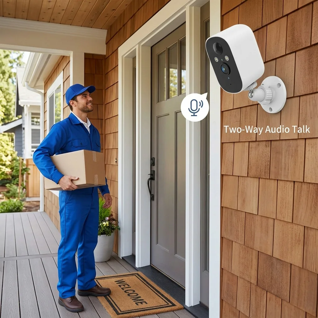 XVIM Outdoor Wireless WIFI Camera 1080P Wireless Home Security Solar Battery Powered Camera Floodlight Night Vision Local Alarm