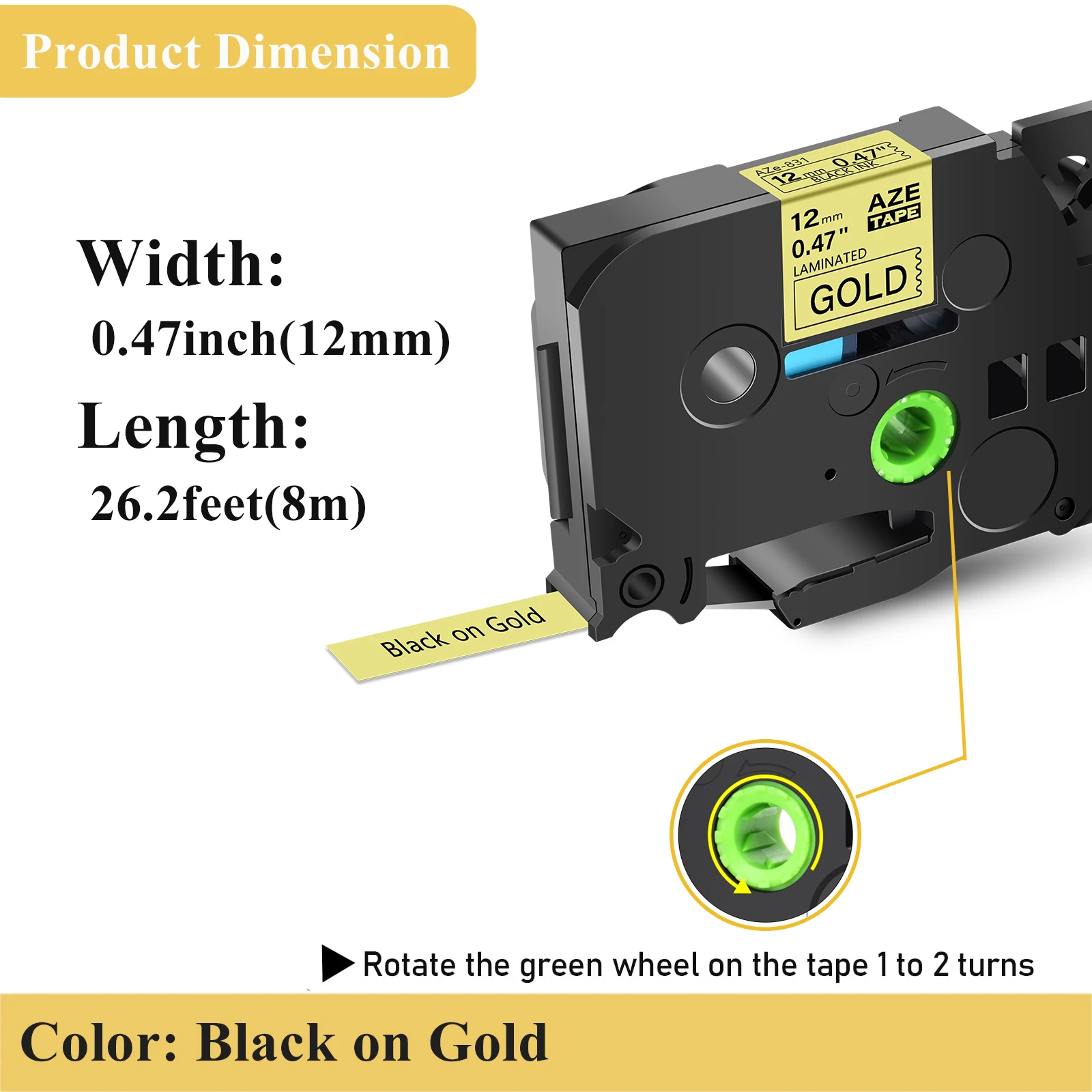 5Pcs Universal Labeling Tape 0.47