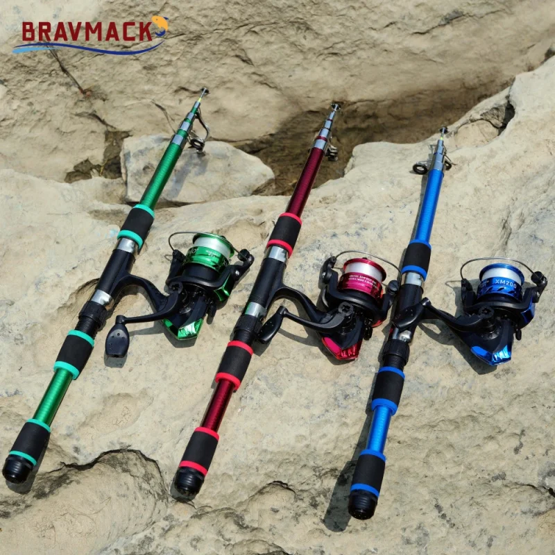 BRAVMACK Complete Beginner's Kit 1.8 m/5.9 ft Telescopic Fishing Rod and Spinning Reel Combo with Lures, Hooks, and Carry Bag - - AliExpress 18 BRAVMACK Complete Beginner's Kit 1.8 m/5.9 ft Telescopic Fishing Rod and Spinning Reel Combo with Lures, Hooks, and Carry Bag - - AliExpress 18