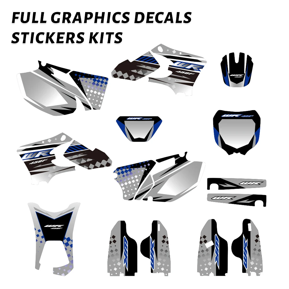 

Для Yamaha WR250F WR450F WR 250F 450F 2003 2004 2005 2006 графические наклейки наклейки гоночный крест