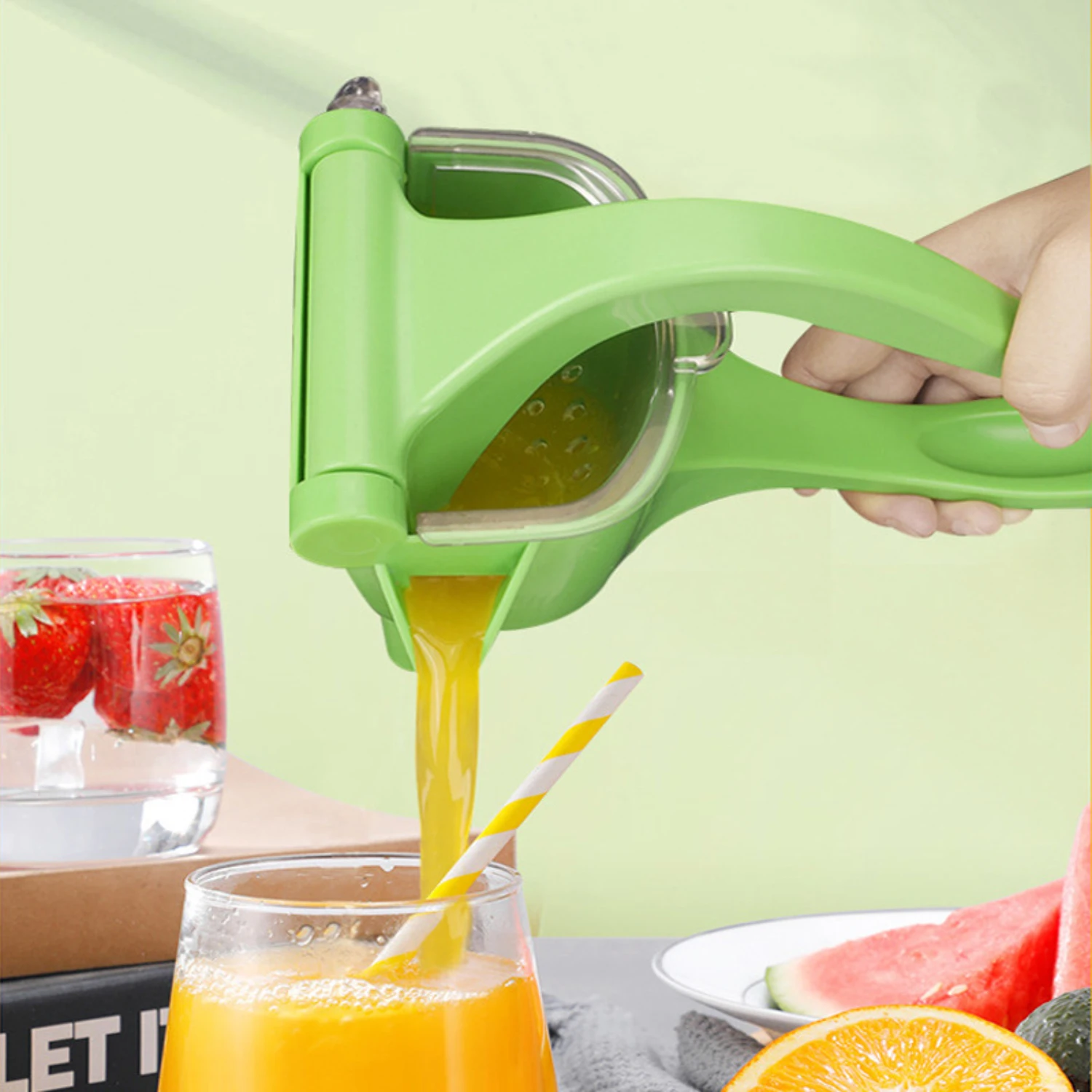 Easy-Squeeze Manual Citrus Juicer - Multifunctional Lemon & Orange Squeezer, Handheld Non-  Gadget