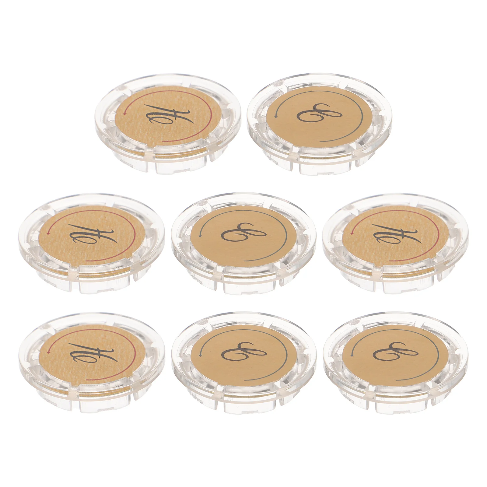 

4 Pairs Hot Cold Indicator Buttons Bathroom Faucet Handle Emblem Replacement Tap Knob Cover for Shower Sink Valve Caps