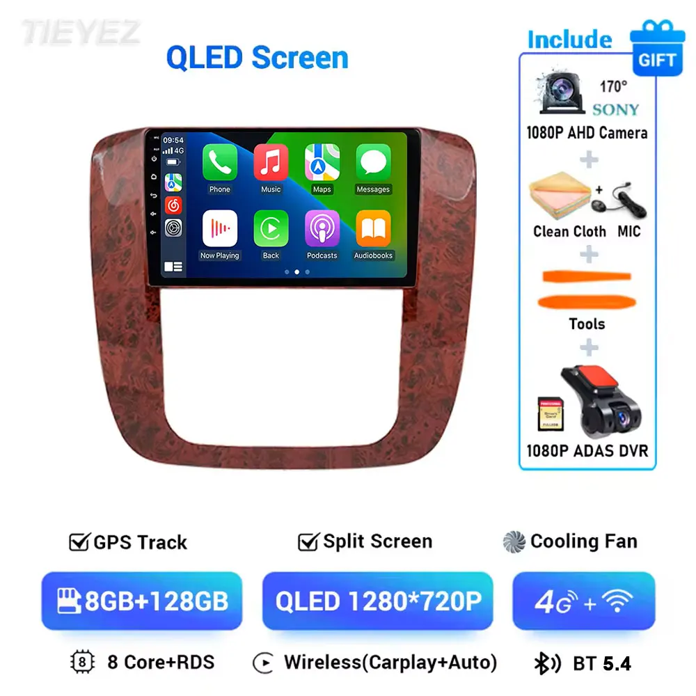 Android 15 Autoradio Voor GMC Yukon Chevrolet Tahoe Suburban 2007-2012 Navigatie GPS Auto Carplay Scherm Wifi 4G BT