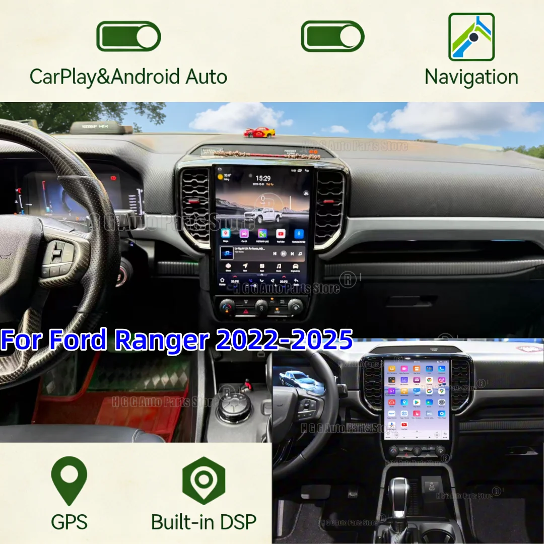 

12.1 Inch Android Screen Carplay Car Multimedia Automotive Radio For Ford Ranger 2022 2023 2024 2025 GPS Navigation Head Unit