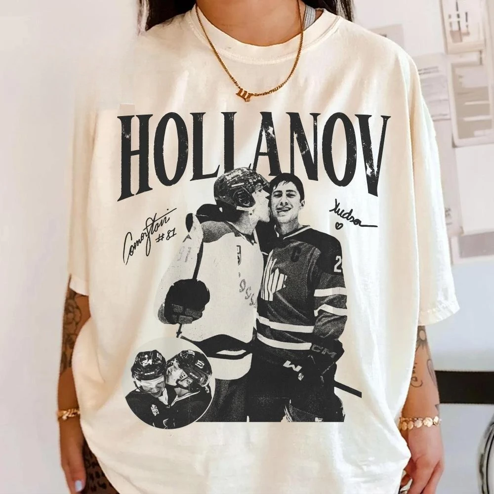 Vintage Hollanov T-shirt Hudson Williams Connor Storrie Heated Rivalry Merch Tee Ilya Rozanov Shane Hollander Soft 2026 Summer