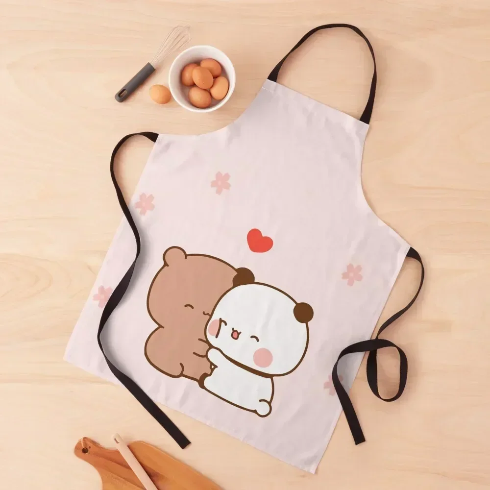 

Love Hug Panda Bear, Bubu Dudu Apron women's kitchens painting Waiter Uniforms Apron
