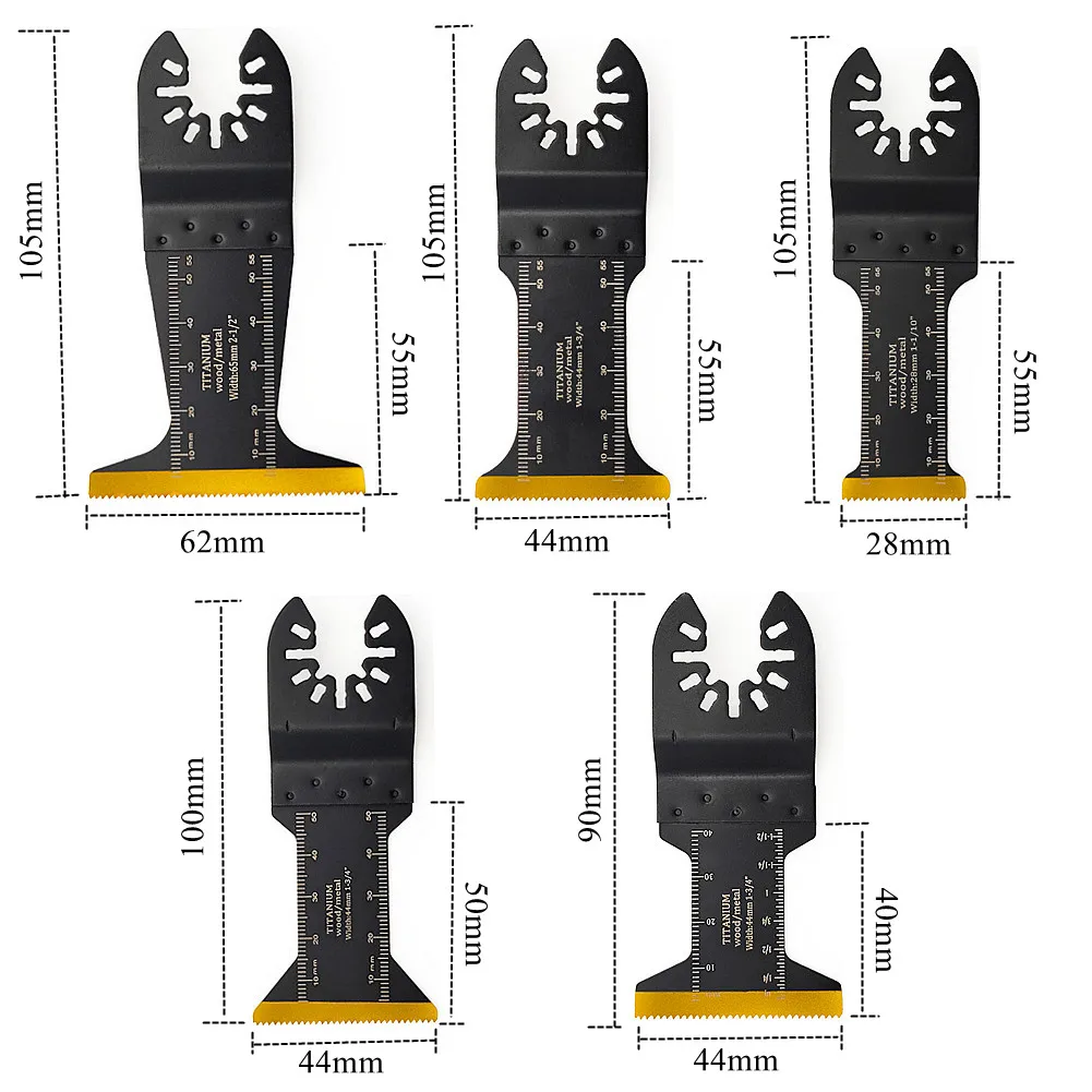 10Pcs Quick Change Oscillating Multi Tool Saw Blade Bi-metal Titanium For Black&Decker Bosch Chicago Roybi Milwaukee Makita