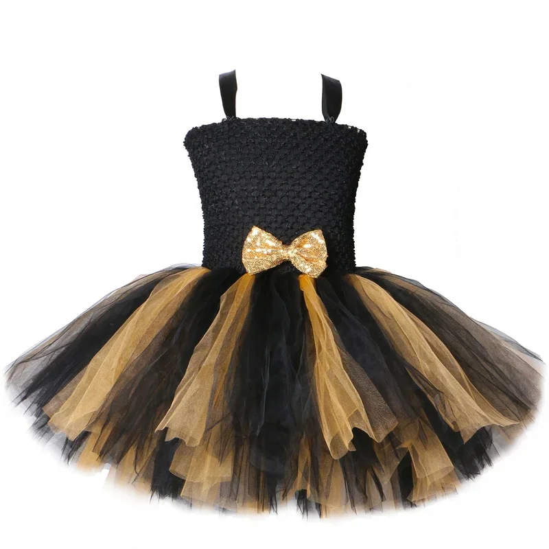Black gold lol tutu dress girl kids Princess Tutu dresses for girls birthday party Carnival Halloween LOL dolls costume cosplay