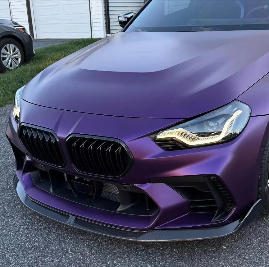 高品質PP素材ADスタイルフロントバンパー、ドライカーボンファイバーフロントリップグリル、フロントバンパーベント、M2 G87ボディキット用