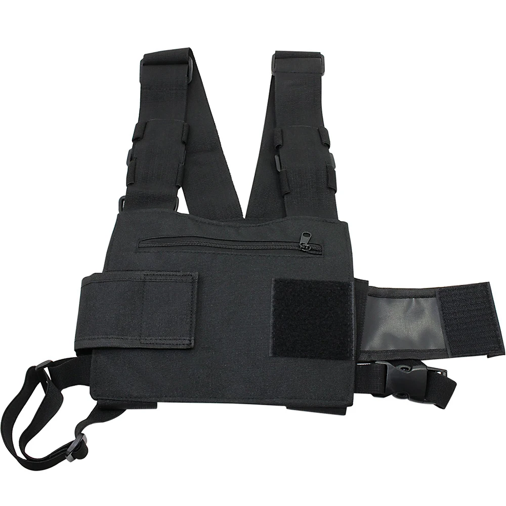 Functional Vest Shoulder Bag Tactical Chest Harness Sling Bag Walkie Talkie Accessories Pack Unisex Outdoor Sport Backpack Bag