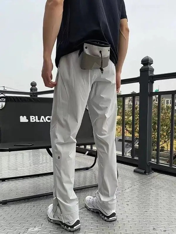 

Men's Summer Thin Qui Dry Elastic Straight Leg Workwear Trousers Ice Silk Outdoor Mountain Climbing Fce Casual Pants