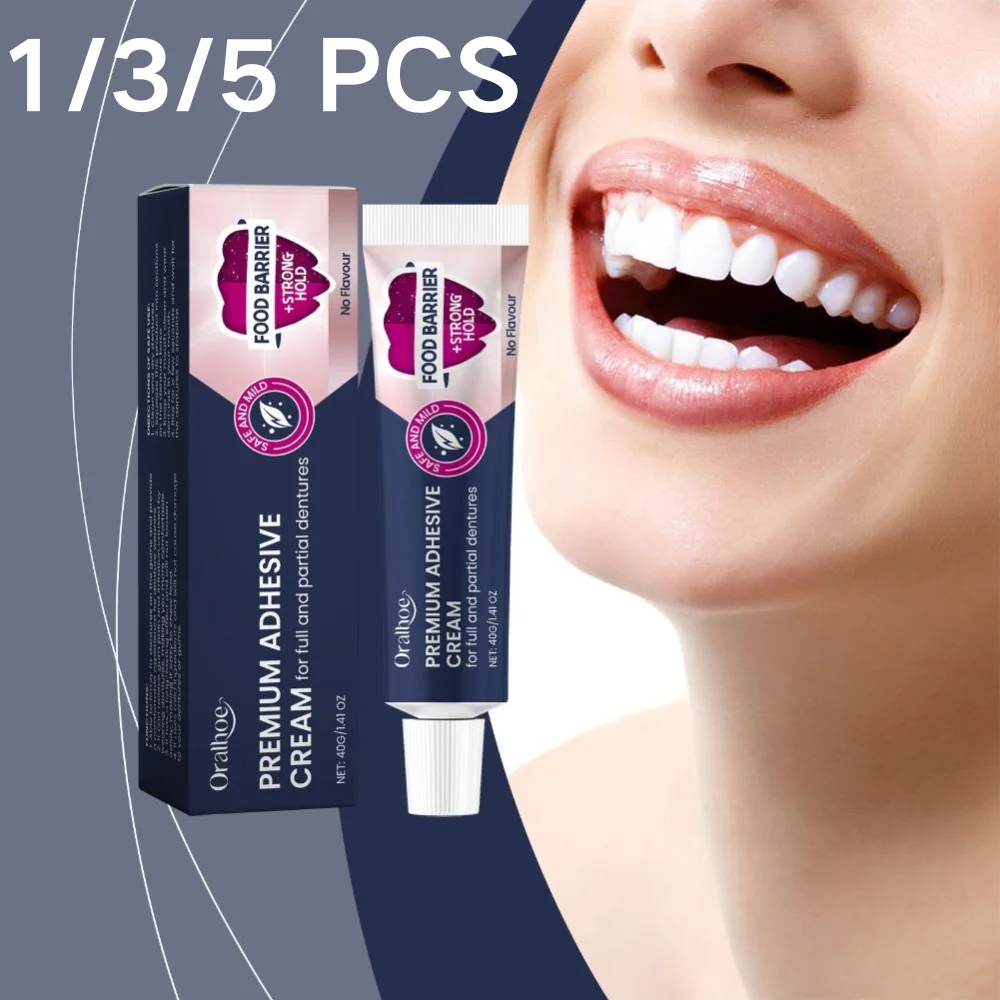 2026 1/3/5 PCS New Fixodent Denture Adhesive Cream 1/3/5Pcs Long-Lasting Adhesion Improve Comfort Dental Care Products