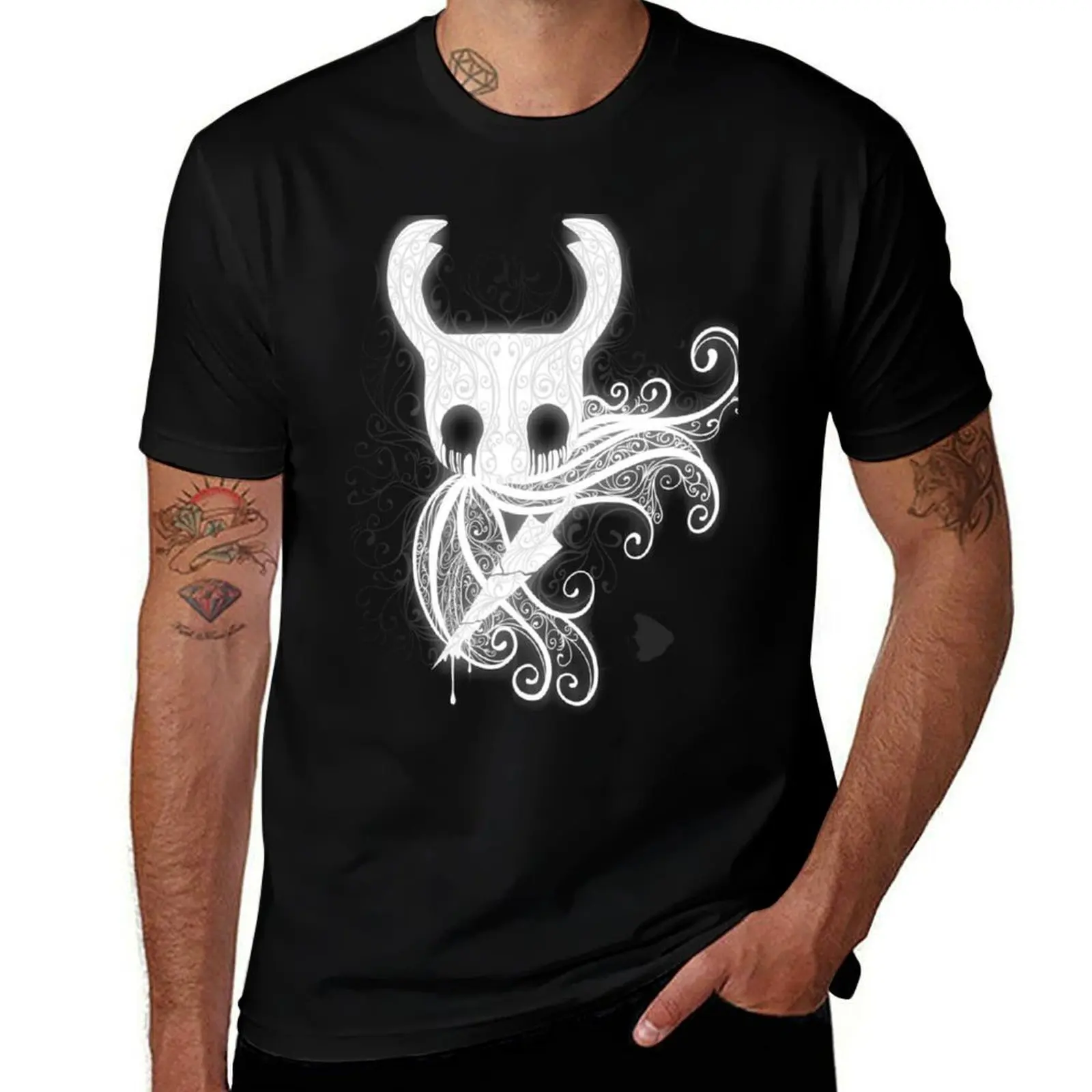 

The Knight Cry Graphic Art Hollow Knight Funny Game T-Shirt cotton t shirts man 100% mens graphic t shirts T-Shirt