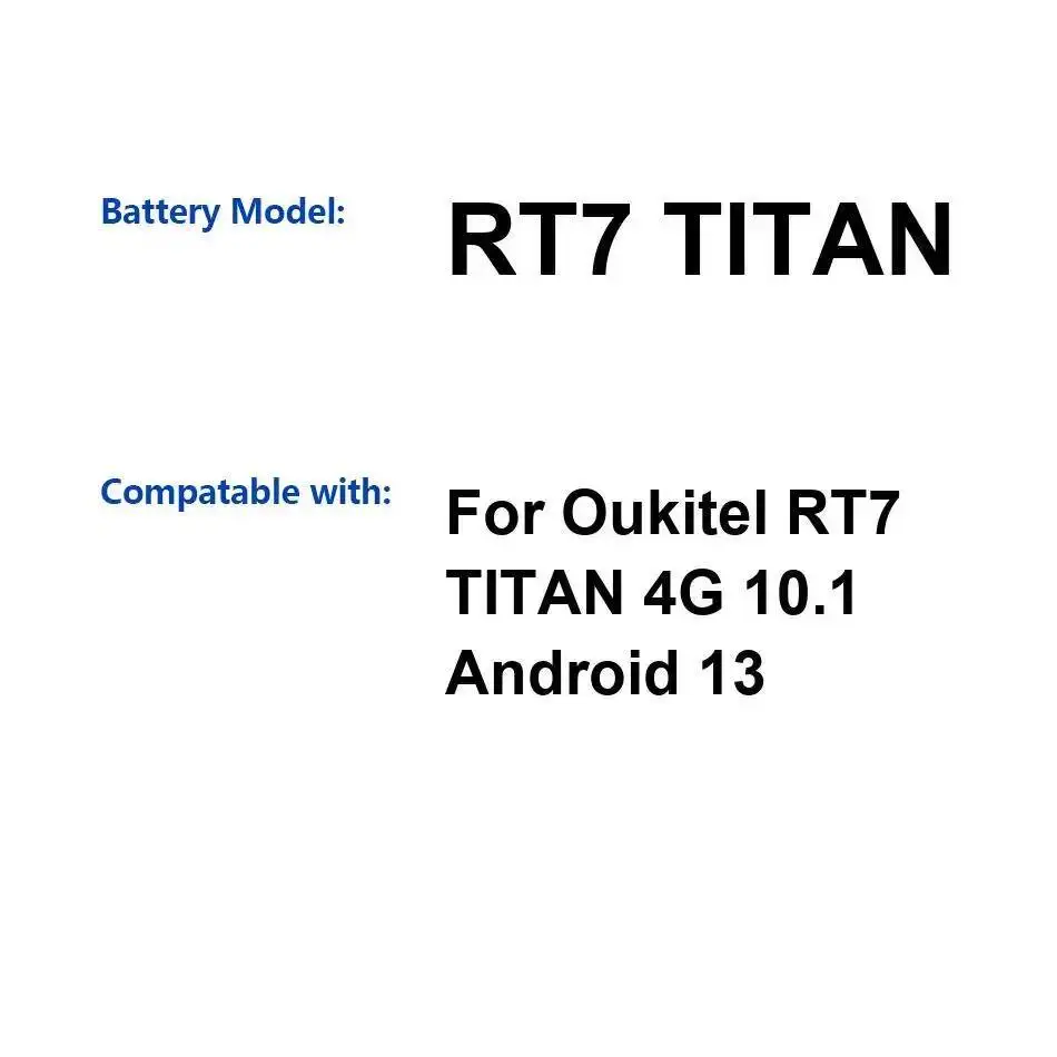

Для Oukitel RT7 Titan 4G 10,1 Android 13 планшетный аккумулятор экологически чистый 32000 мАч надежная замена