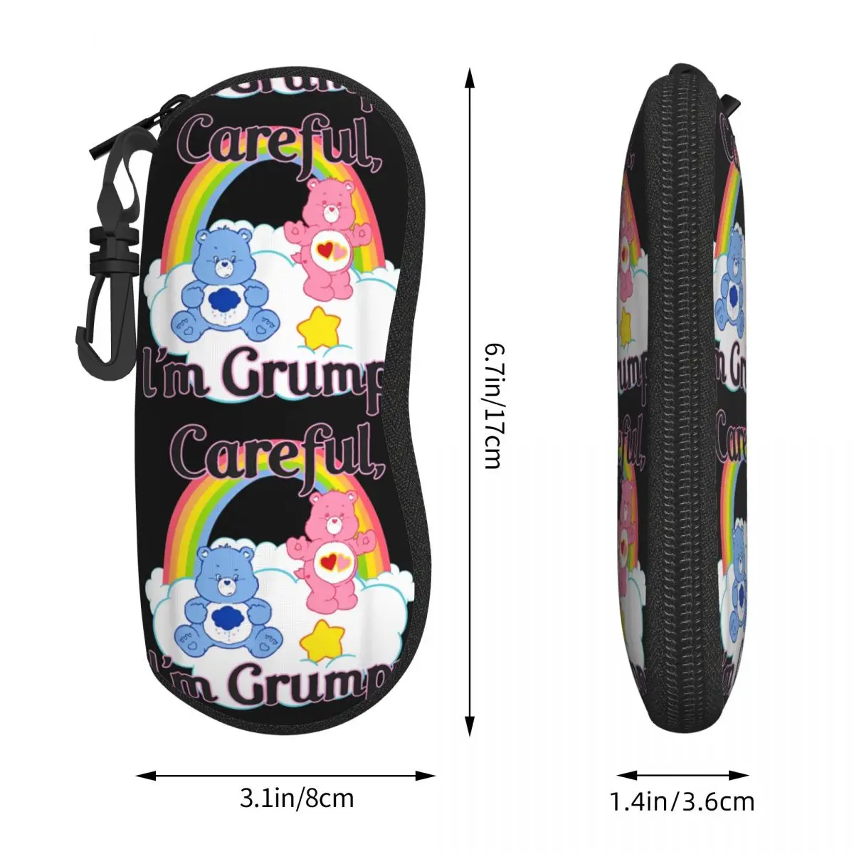 Care Bears Vorsicht: I'm Grumpy Brillenetui, praktische Brillen-Aufbewahrungsbox, Ultra-Etui für Augenkontakte