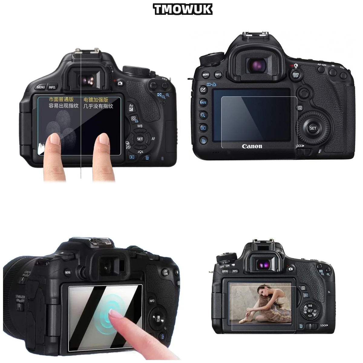 

For Canon 5DIII 5DIV 5DS 5DR 1DX Anti-Scratch Privacy Screen Protector - 9H Hardness Anti-Glare HD Tempered Glass For Cameras