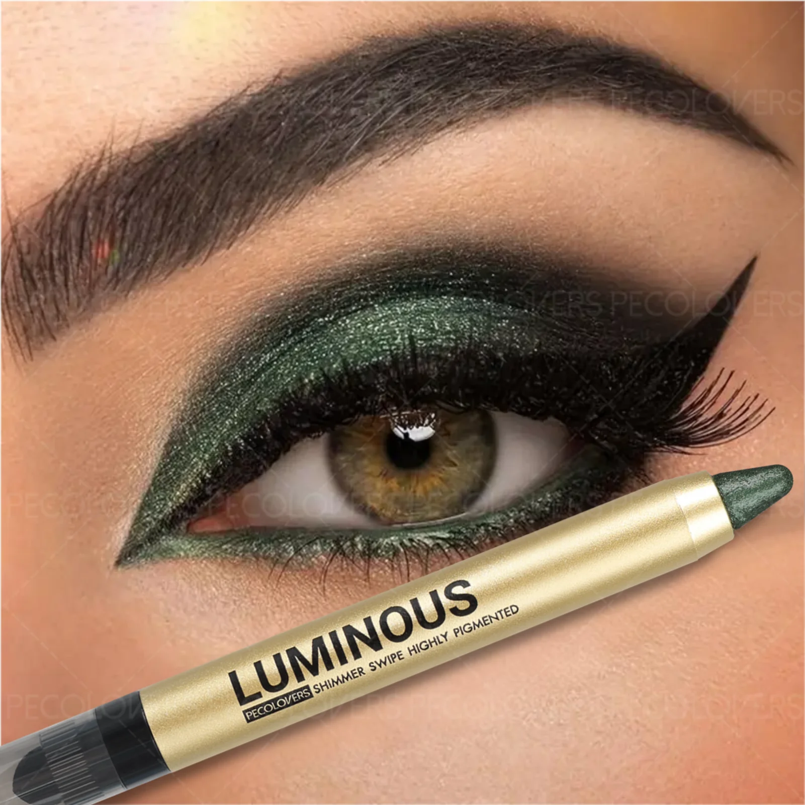 1PC Shimmer Glitter Contouring Eyeshadow Pencil - Tweekoppige Lazy Eyeshadow Stick, Ideaal cadeau voor vrouwen