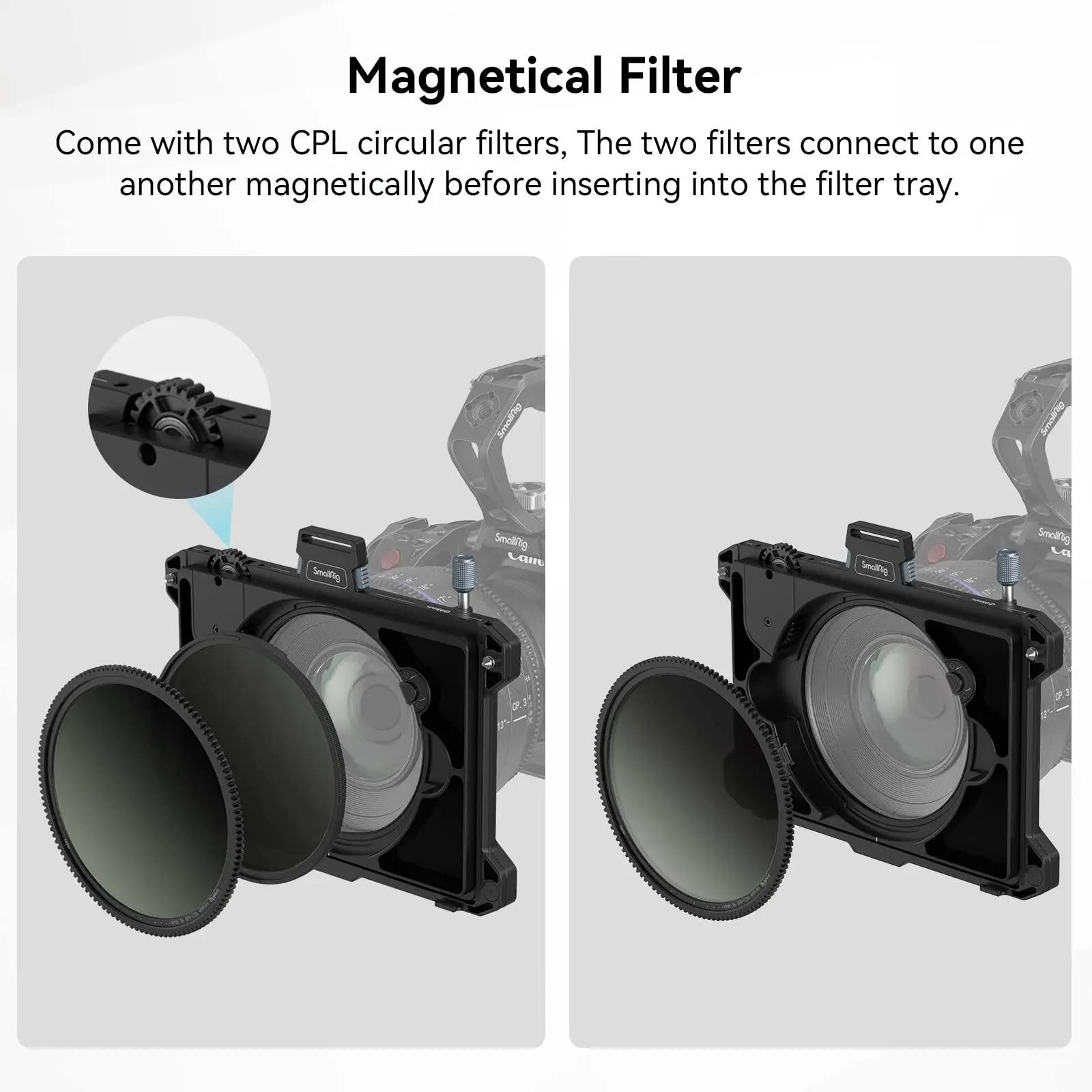 SmallRig Matte Box Star-Trail Lightweight Multifunctional Modular VND Kit with 95mm Filter Kit for Sony DSLR Mirrorless Cameras