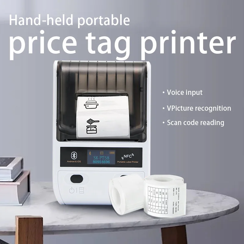 SINMARK Small Mobile Label Printer Inkless Bluetooth Portable Thermal LOGO Label Printer Sticker Maker Creative Gifts