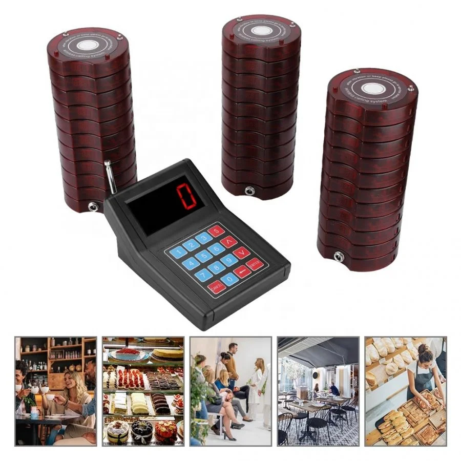 Strong Signal Vibrating Waterproof Wireless Restaurant Guest Buzzer Queue Calling Paging System