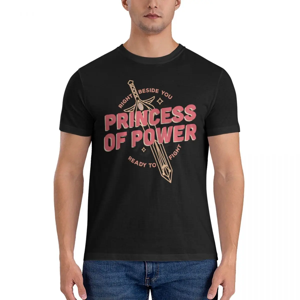 Men's Pattern T Shirt She Ra Princess of Power Pure Cotton Tops Crazy Short Sleeve Round Collar Tees Printed T-Shirts