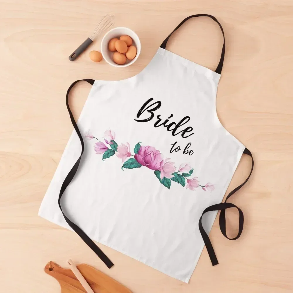 

Bride to be floral bridal shower Apron kitchen and home japanese woman custom women's kitchen professional kitchen Apron