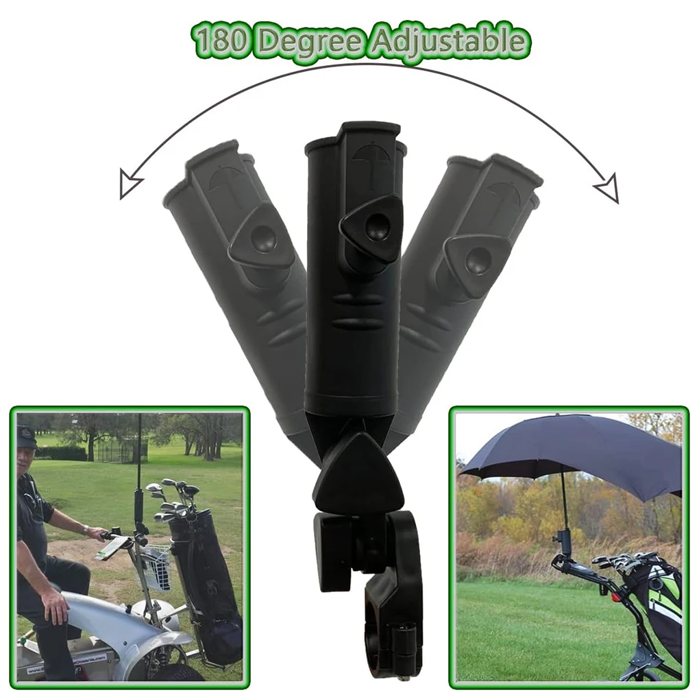 Waterproof Golf Trolley Umbrella Clip Mounting Bracket Rain At Bay While Enjoying Game. Outdoor