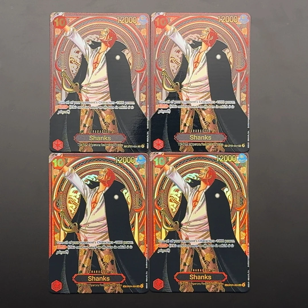 

One Piece TCG OPCG English SP Shanks card OP09-004 Textured Foil Card Anime Collectible Cards