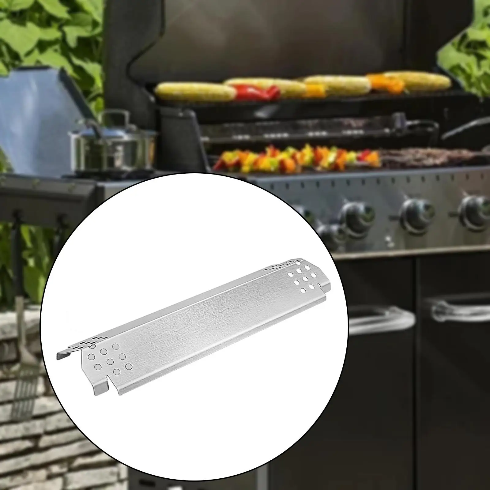 Stainless Iron Grill Heat Diffuser Universal Burner Protector BBQ Heat Shield Plate for Outdoor Gas Grill