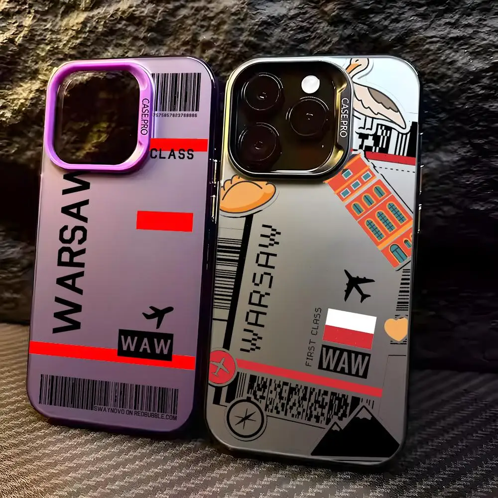 Etui iPhone Bilet Lotniczy Polska - 17 16 15 Pro Max