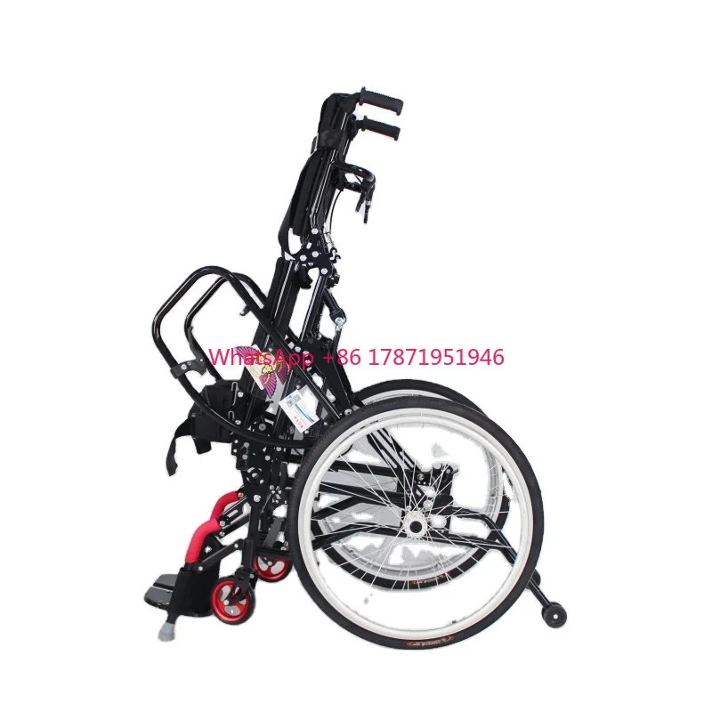 Top Sale 24 Inch Manual Standing Sports Wheelchair High Efficiency Realmaxs Wheelchair Rehabilitation Therapy Supplies