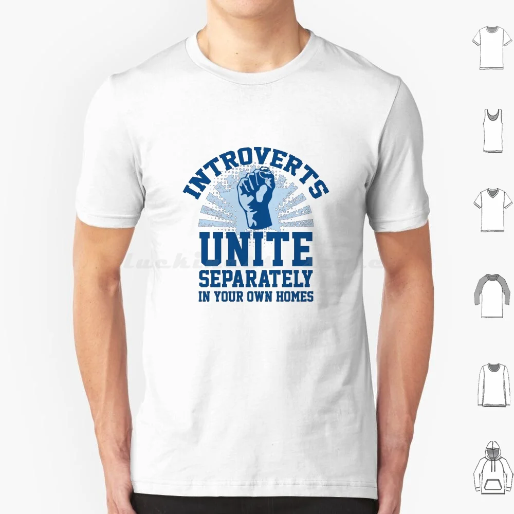 Introverts Unite T Shirt Cotton Men Women Diy Print Funny Introverts Unite Separately Alone Introvert Sarcasm Fist Geek